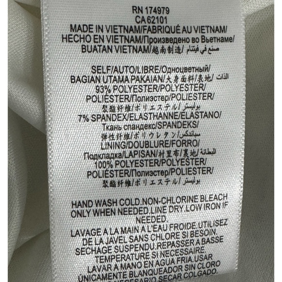 BCBGeneration Ruffled Off Shoulder Eyelet Mini Dress Womens Sz M Cottage White - Picture 10 of 11